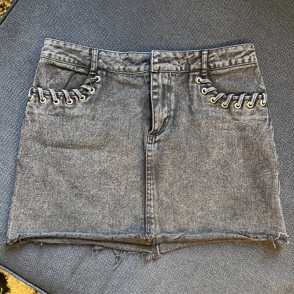 Black Denim Skirt